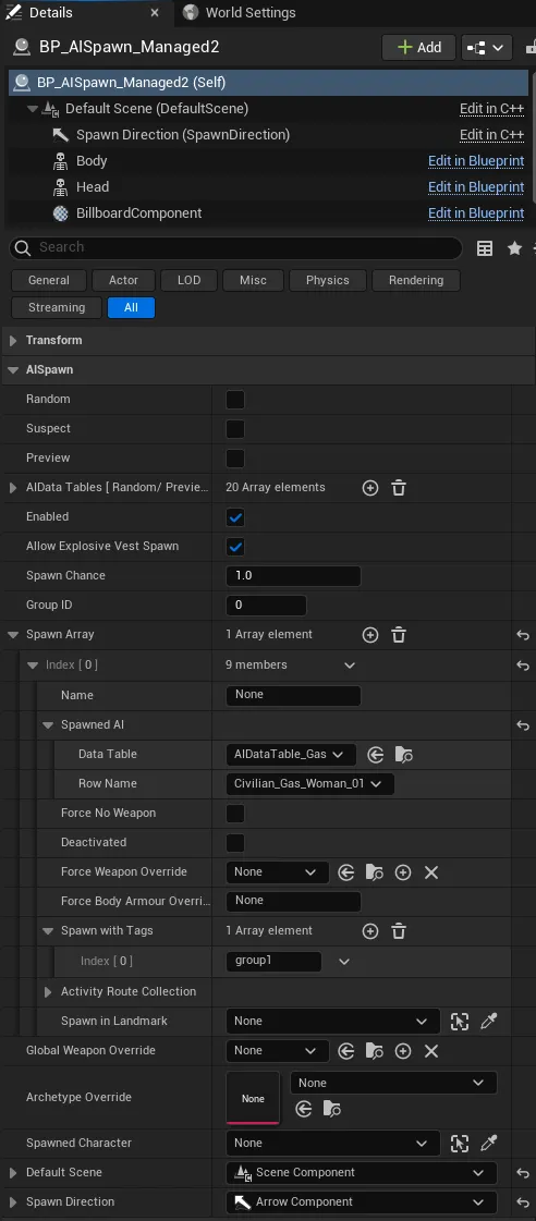 AISpawn 细节示例